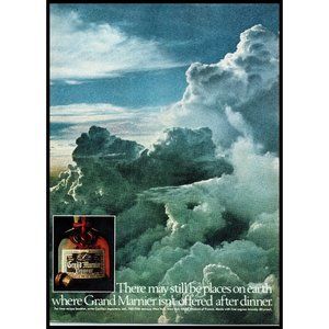 1978 Grand Marnier Liqueur Vintage Print Ad Blue Sky White Clouds Wall Art Photo